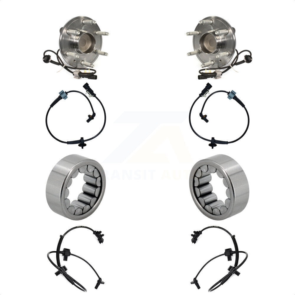 Front Rear Wheel Bearing Extra ABS Sensor Kit For GMC Chevrolet Sierra 1500 Silverado LD K7S-103146