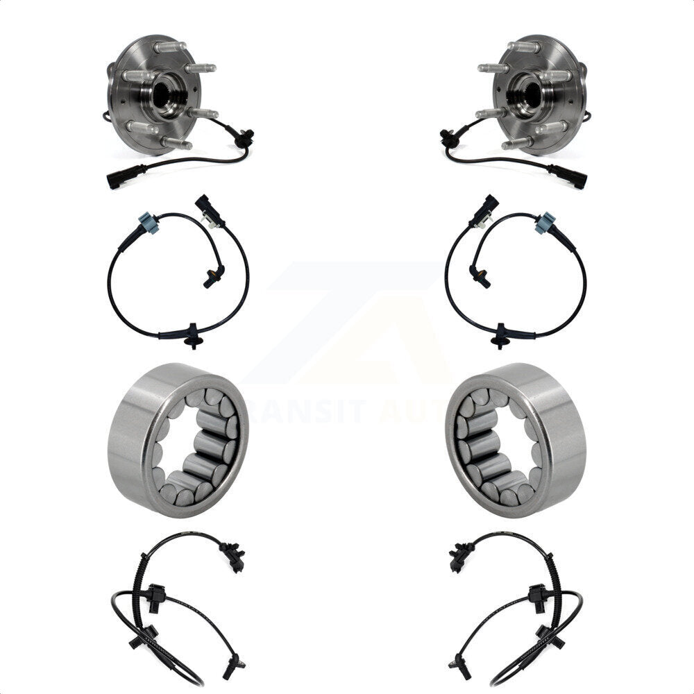 Front Rear Wheel Bearing Extra ABS Sensor Kit For GMC Chevrolet Sierra 1500 Silverado LD K7S-103147