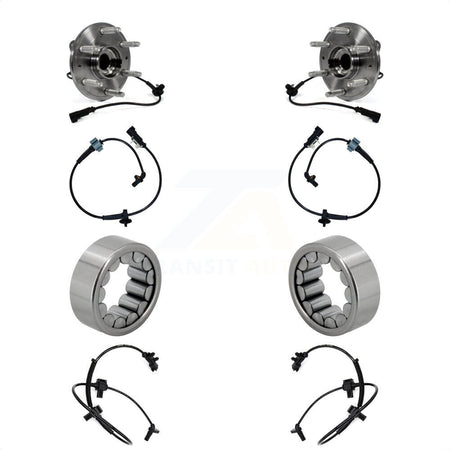 Front Rear Wheel Bearing Extra ABS Sensor Kit For GMC Chevrolet Sierra 1500 Silverado LD K7S-103147