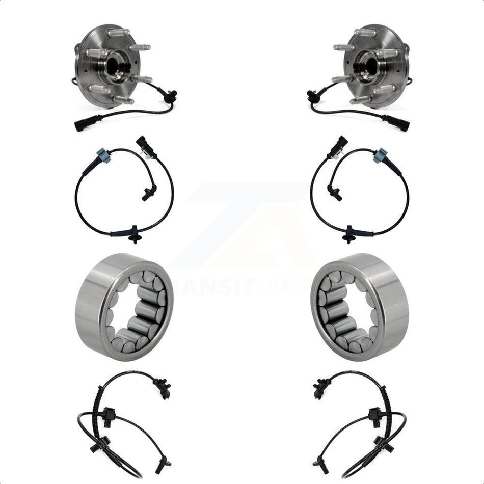 Front Rear Wheel Bearing Extra ABS Sensor Kit For GMC Chevrolet Sierra 1500 Silverado LD K7S-103147