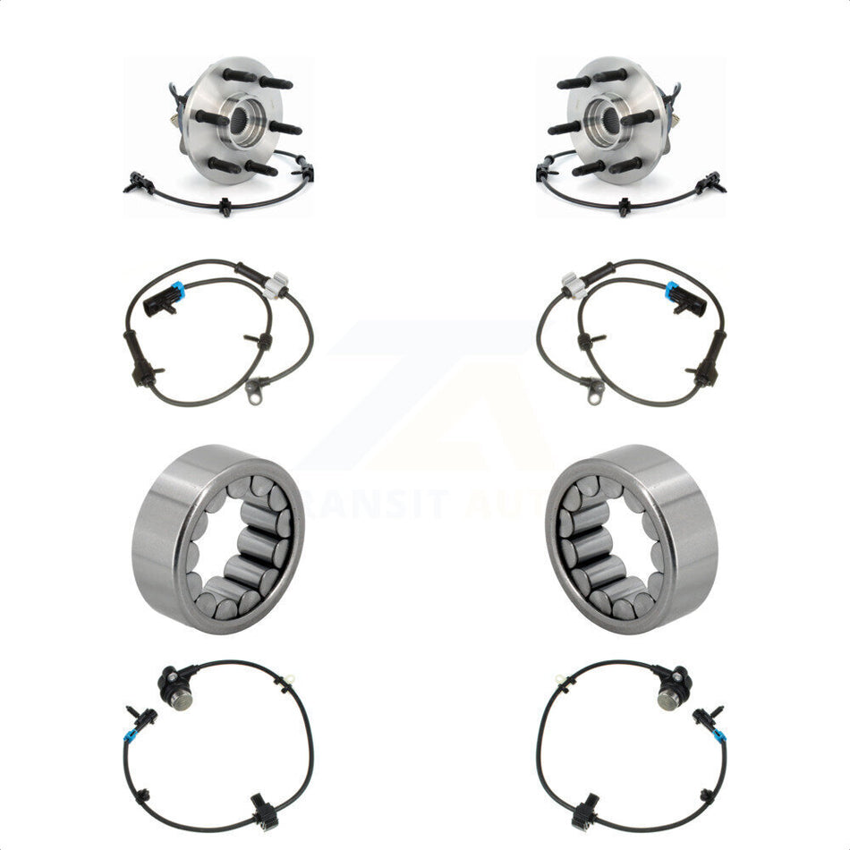 Front Rear Wheel Bearing Extra Sensor Kit For 2008-2012 Chevrolet Express 1500 GMC Savana K7S-103155