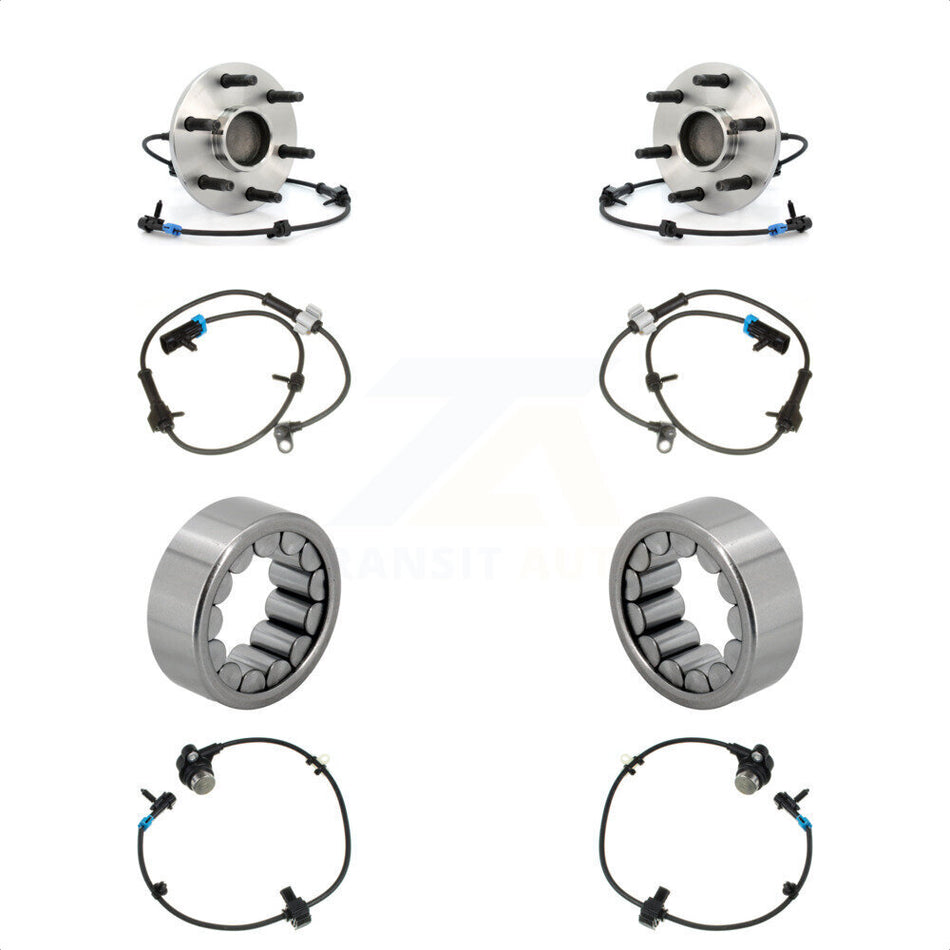 Front Rear Wheel Bearing Extra Sensor Kit For 2008-2012 Chevrolet Express 1500 GMC Savana K7S-103156
