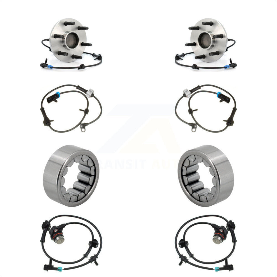 Front Rear Wheel Bearing Extra ABS Sensor Kit For Chevrolet Avalanche 1500 Tahoe Cadillac K7S-103158