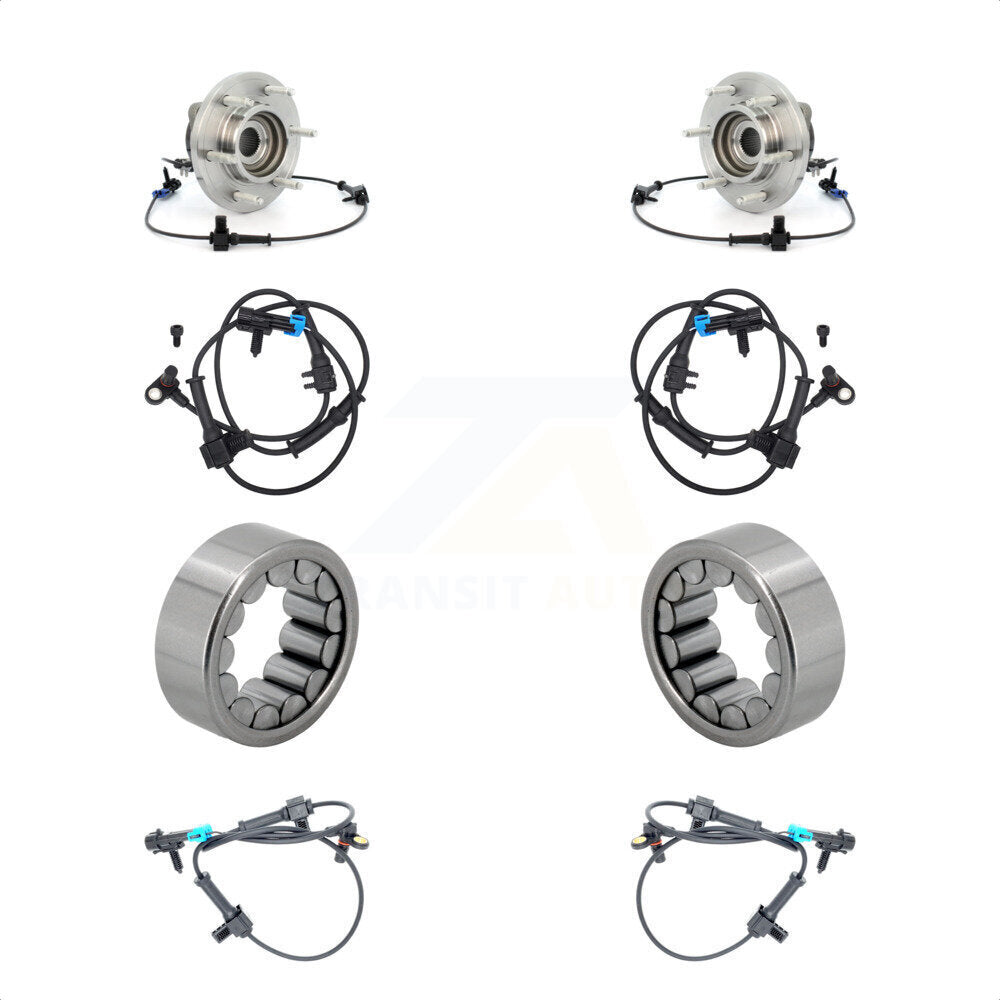 Front Rear Wheel Bearing And Extra ABS Sensor Kit For Hummer H3 with Harness K7S-103159