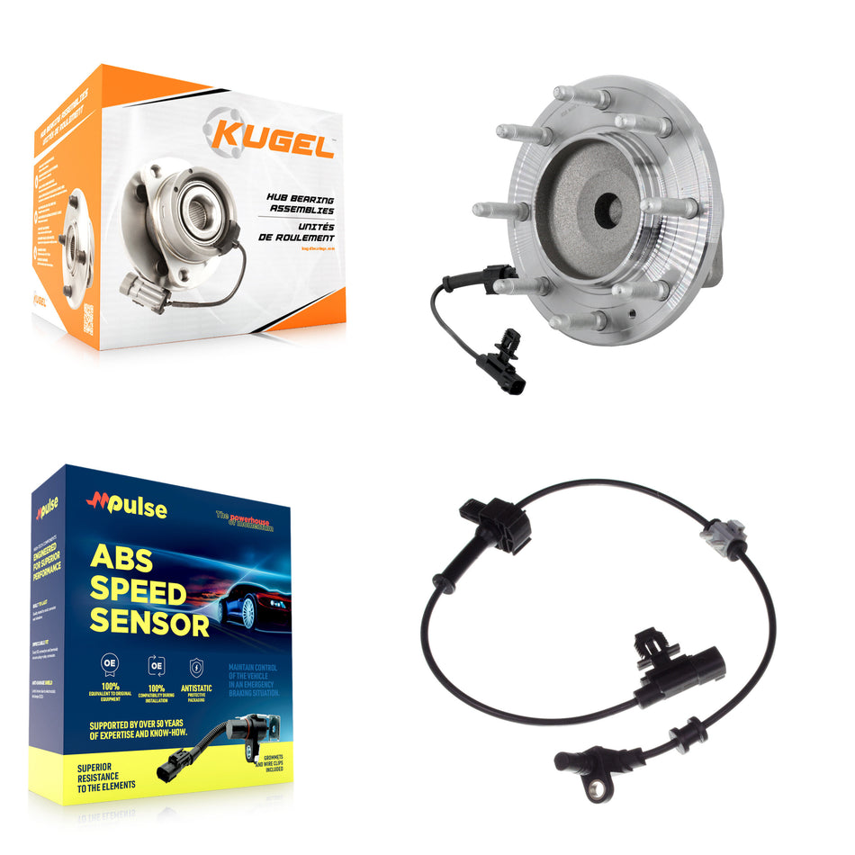Front Wheel Hub Bearing & Sensor Kit For Chevrolet GMC Silverado 2500 HD Sierra 3500 RWD K7S-103166