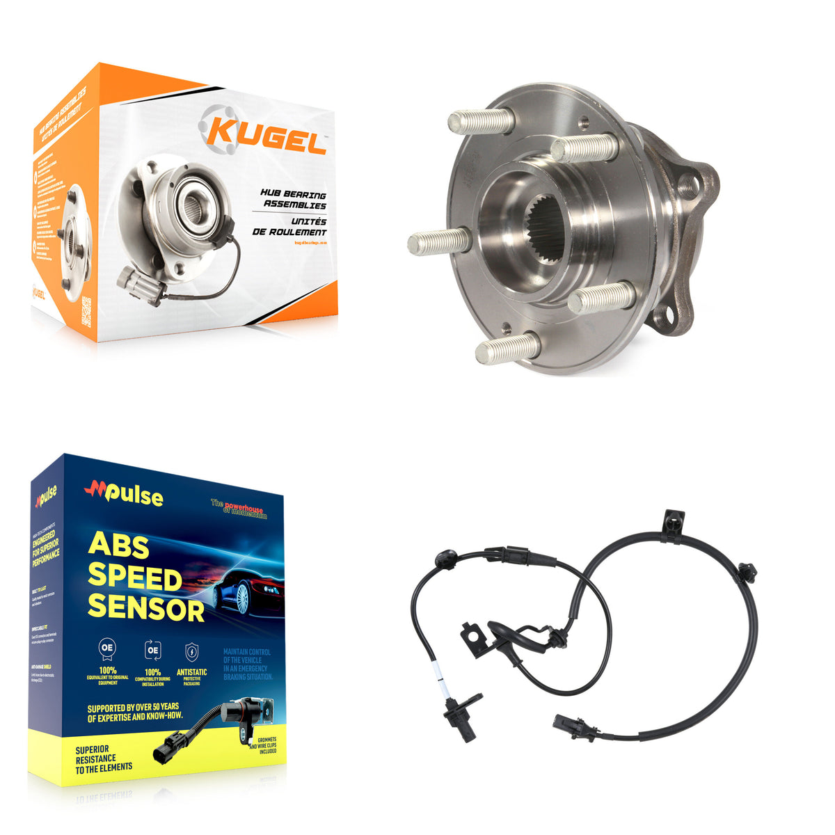 Front Wheel Hub Bearing Sensor Kit For 18 Hyundai Sonata 2.4L/1.6L/2.0L with 4-Wheel ABS K7S-103167
