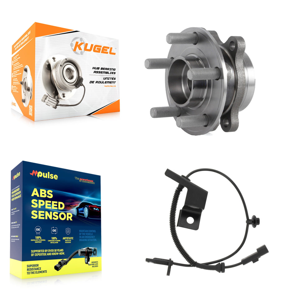 Front Wheel Hub Bearing & ABS Sensor Kit For 2016 Lincoln MKX 3.7L/2.7L with 4-Wheel K7S-103171