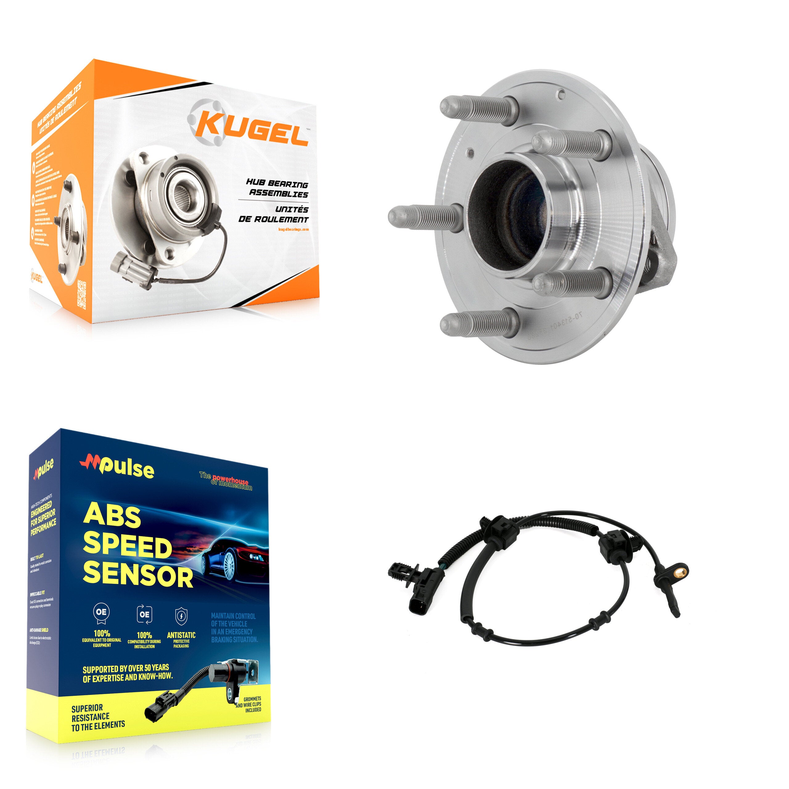 Front Wheel Hub Bearing And ABS Sensor Kit For Cadillac ATS CTS RWD K7S-103173