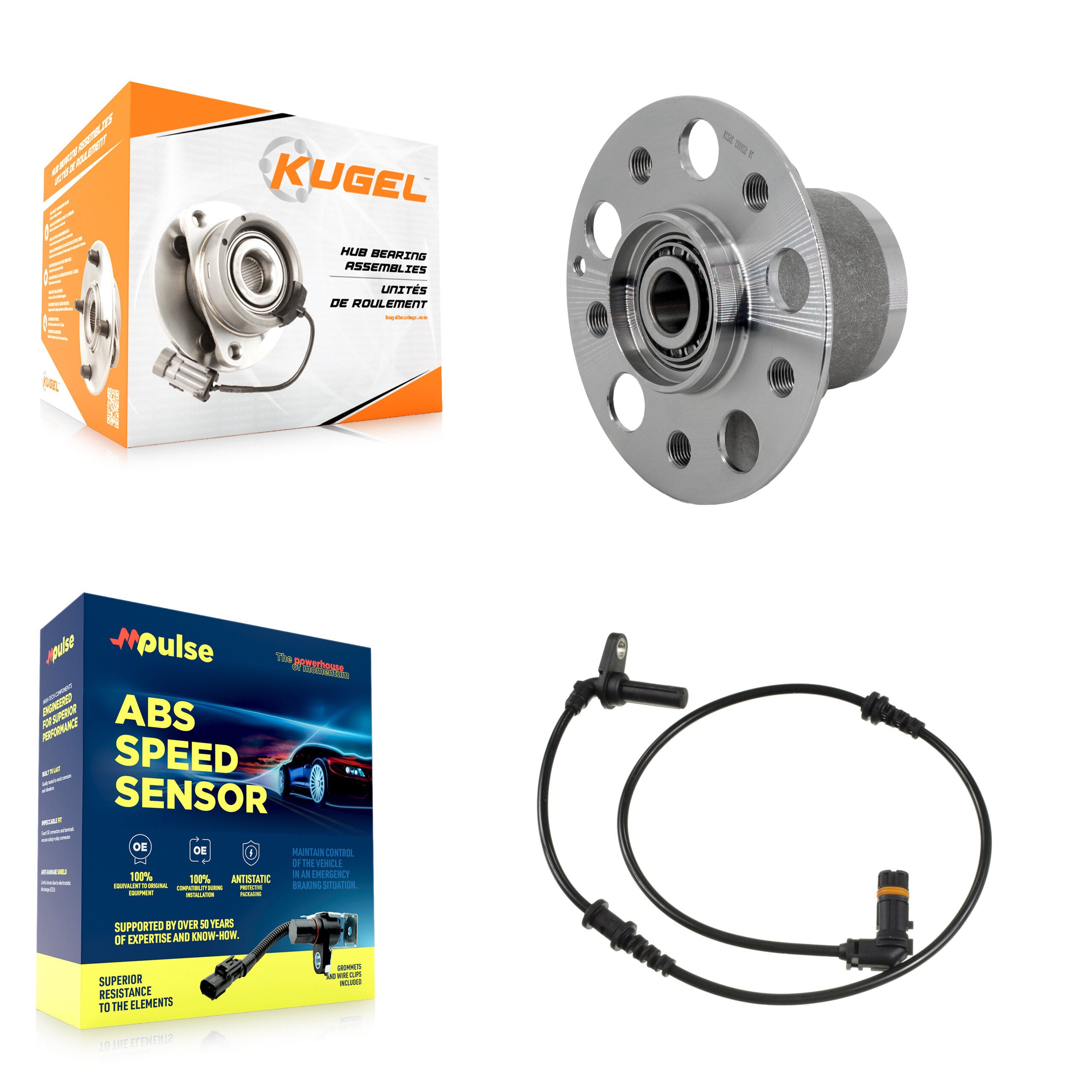 Front Wheel Hub Bearing Sensor Kit For 2014 Mercedes-Benz E350 Convertible/Coupe with RWD K7S-103180