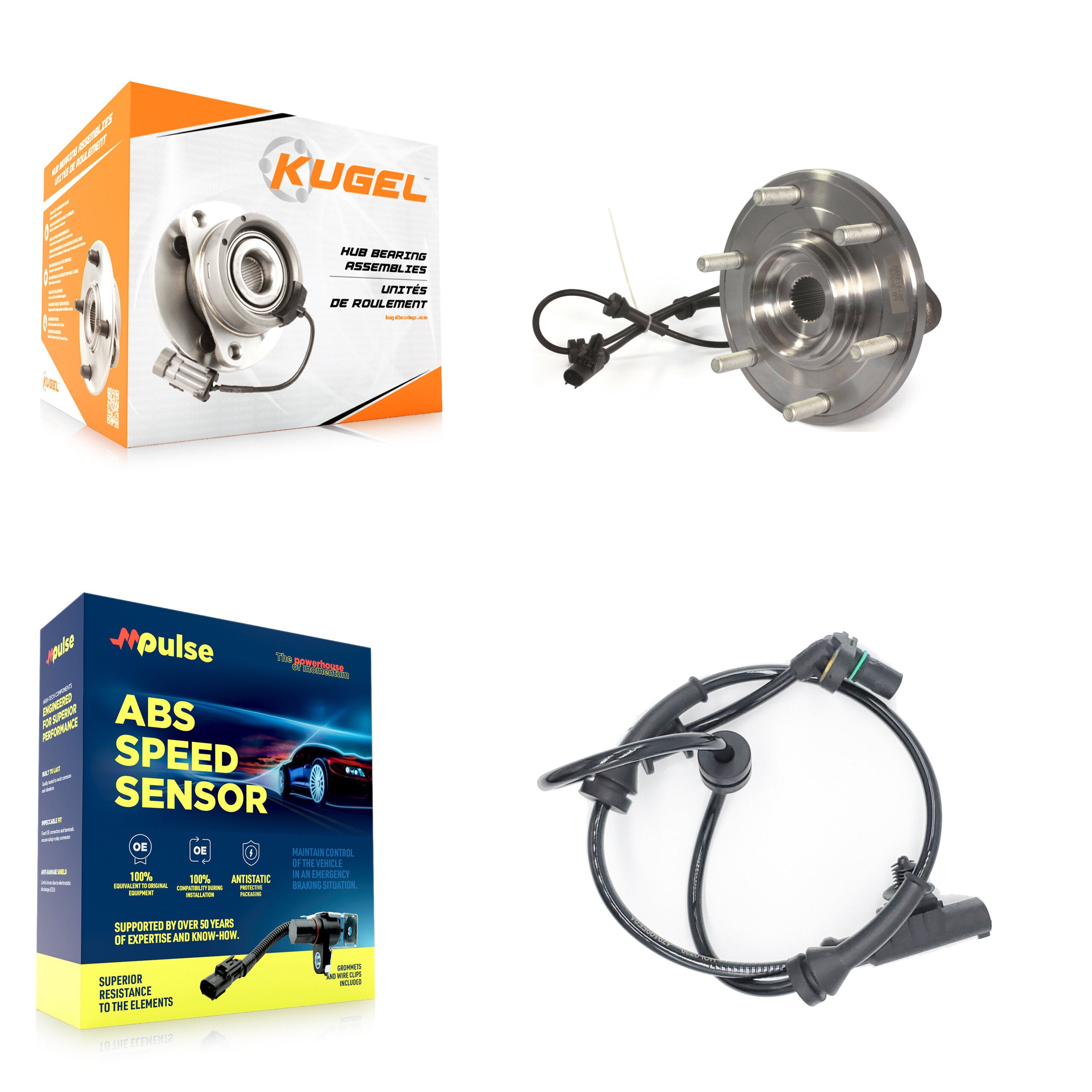 Front Wheel Hub Bearing & Extra Sensor Kit For Nissan TITAN Armada 5.6L with 4-Wheel ABS K7S-103182