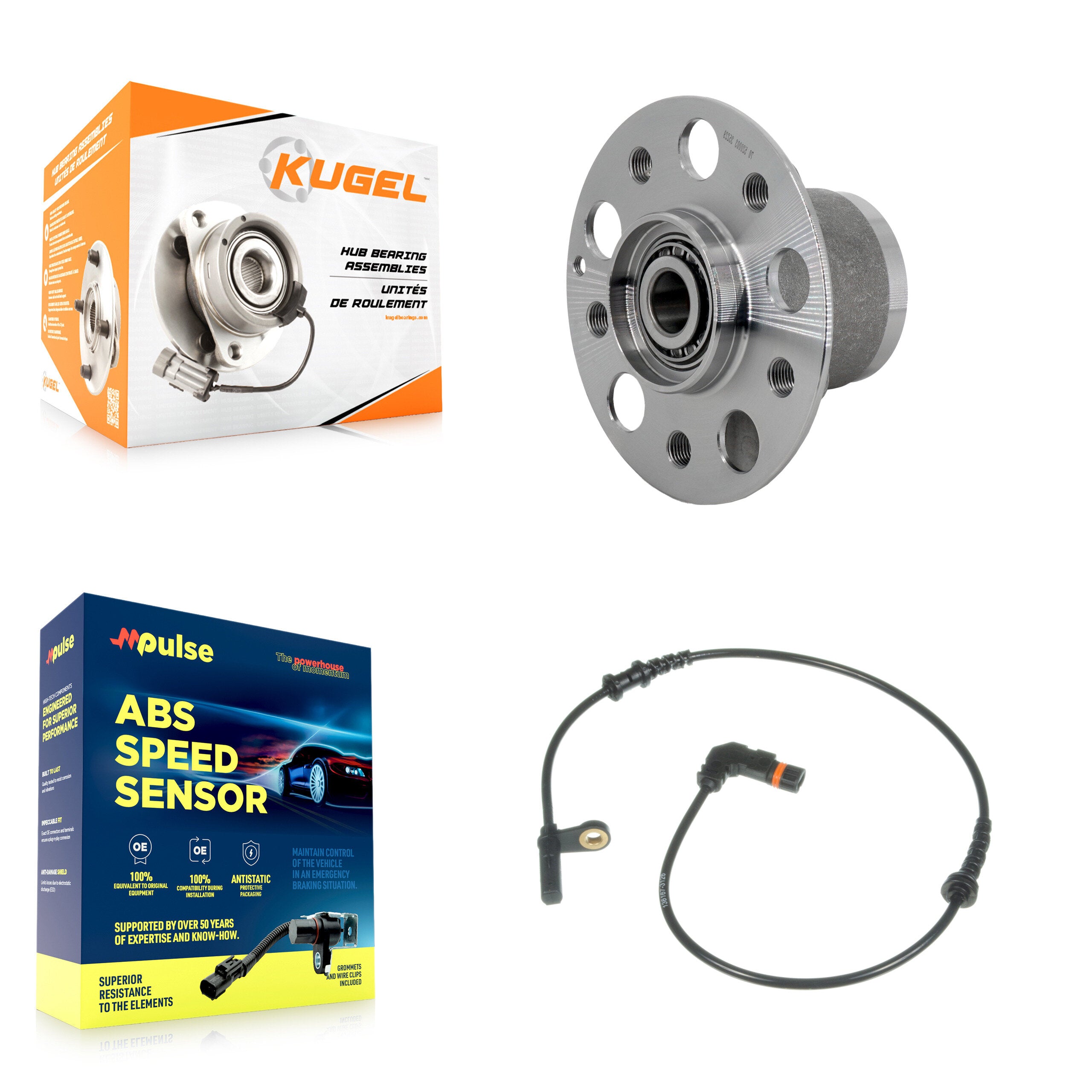 Front Wheel Hub Bearing And ABS Sensor Kit For Mercedes-Benz C350 C250 with Harness K7S-103184