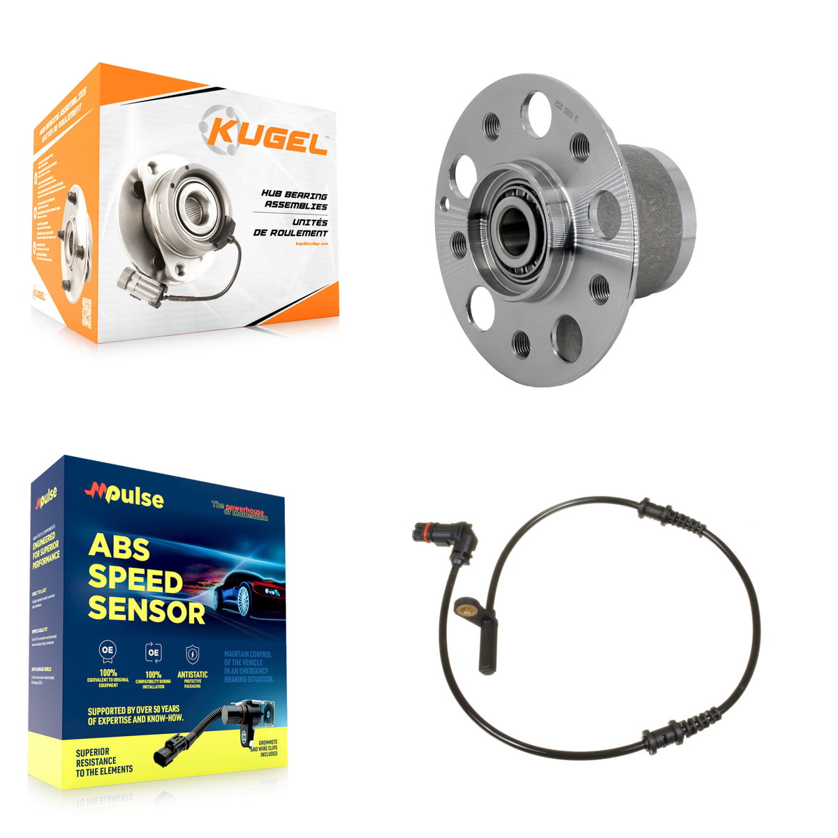 Front Wheel Hub Bearing And ABS Sensor Kit For 2006-2007 Mercedes-Benz C350 with Harness K7S-103185