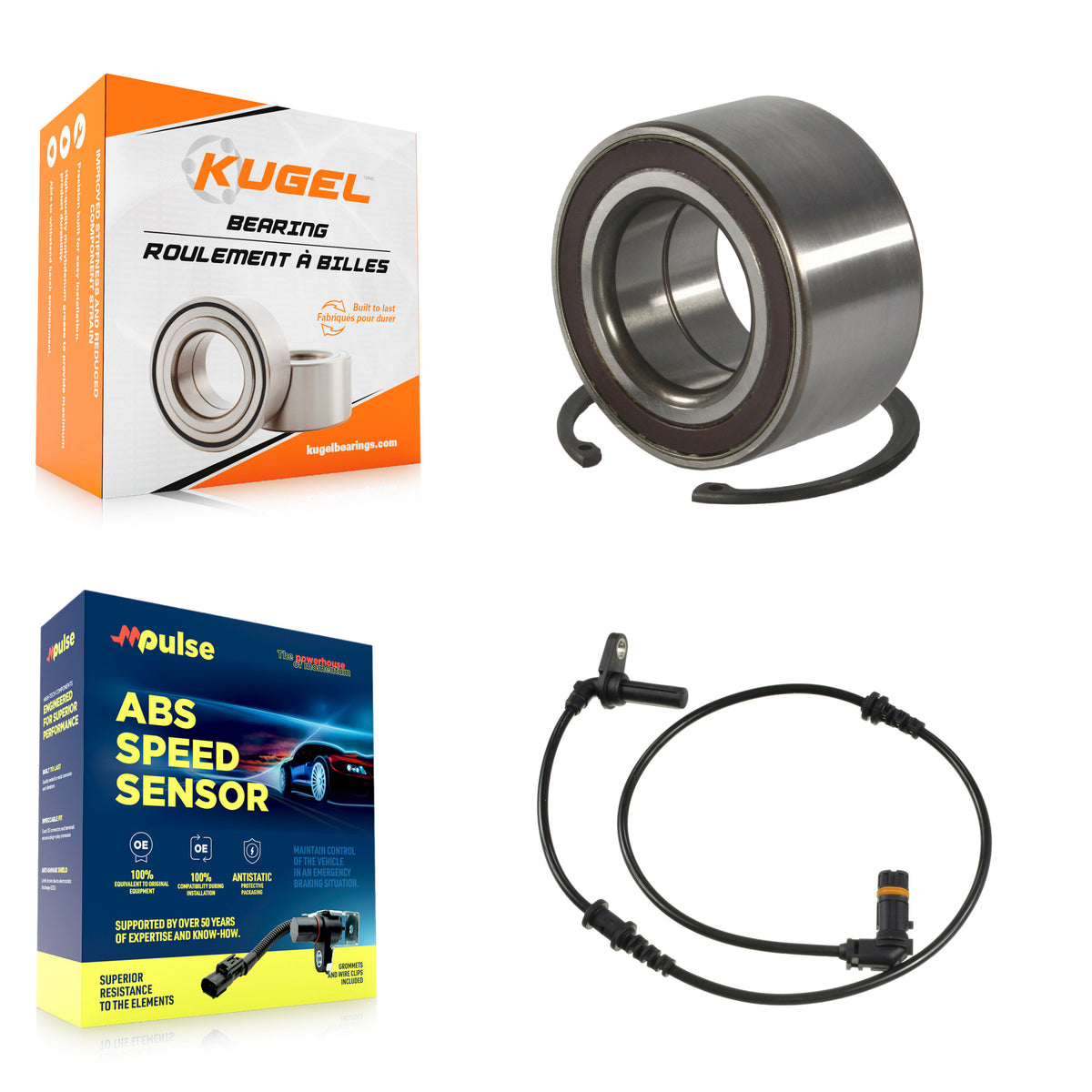 Front Wheel Bearing & ABS Sensor Kit For Mercedes-Benz E400 E350 CLS400 with Harness RWD K7S-103187