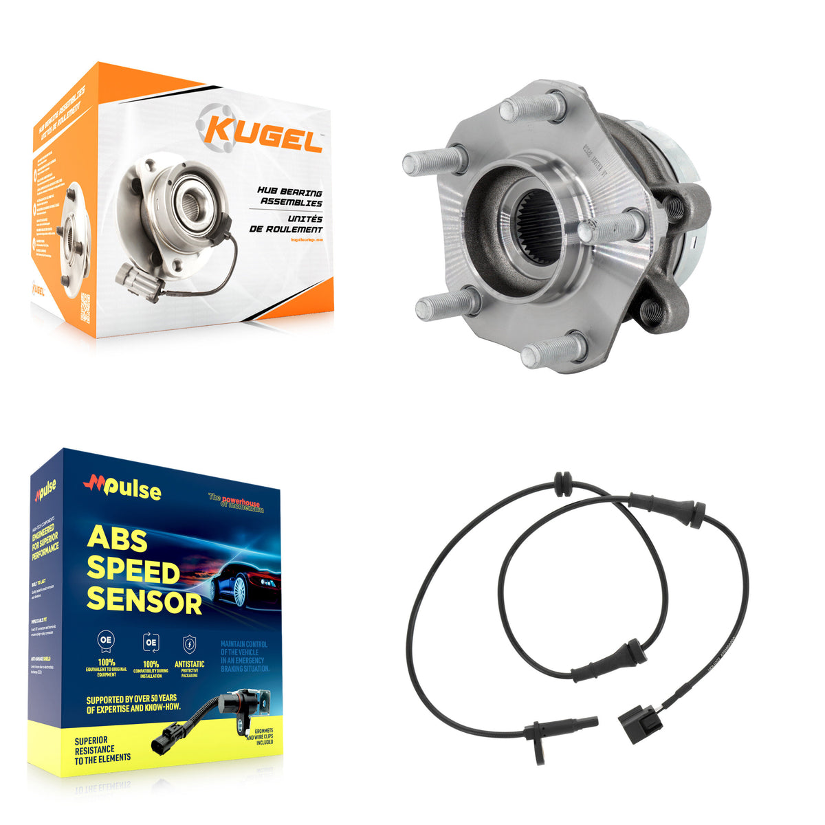 Front Left Wheel Hub Bearing And ABS Sensor Kit For Nissan Murano K7S-103230