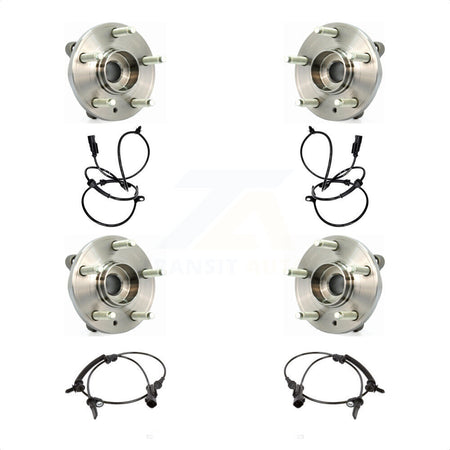 Front Rear Wheel Hub Bearing And ABS Sensor Kit For 2010-2012 Ford Flex Lincoln MKS MKT K7S-103262