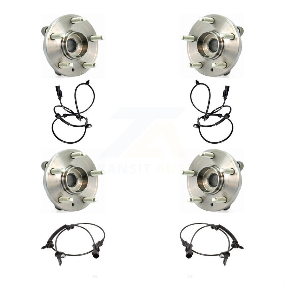 Front Rear Wheel Hub Bearing And ABS Sensor Kit For 2010-2012 Ford Flex Lincoln MKS MKT K7S-103262