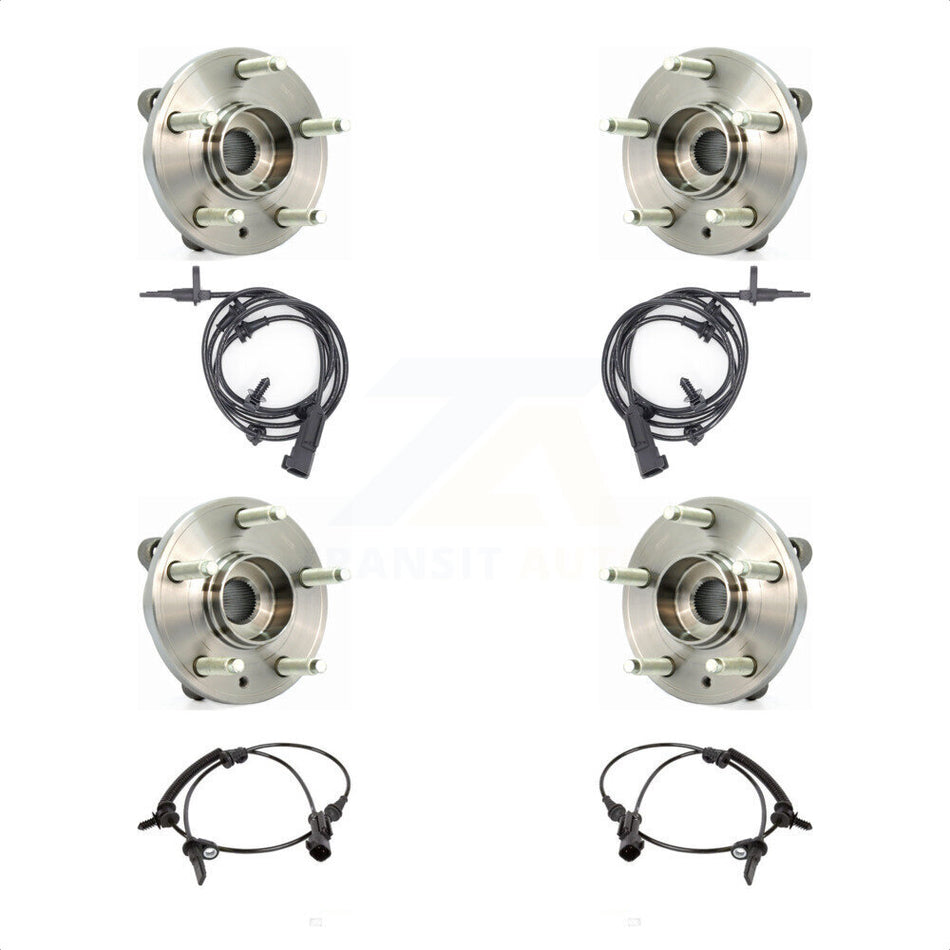 Front Rear Wheel Hub Bearing And ABS Sensor Kit For Ford Flex Lincoln MKT MKS K7S-103264