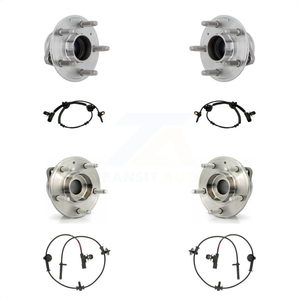 Front Rear Wheel Hub Bearing And ABS Sensor Kit For 2013-2019 Cadillac ATS RWD K7S-103267