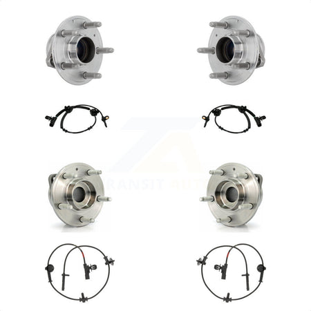 Front Rear Wheel Hub Bearing And ABS Sensor Kit For 2013-2019 Cadillac ATS RWD K7S-103267