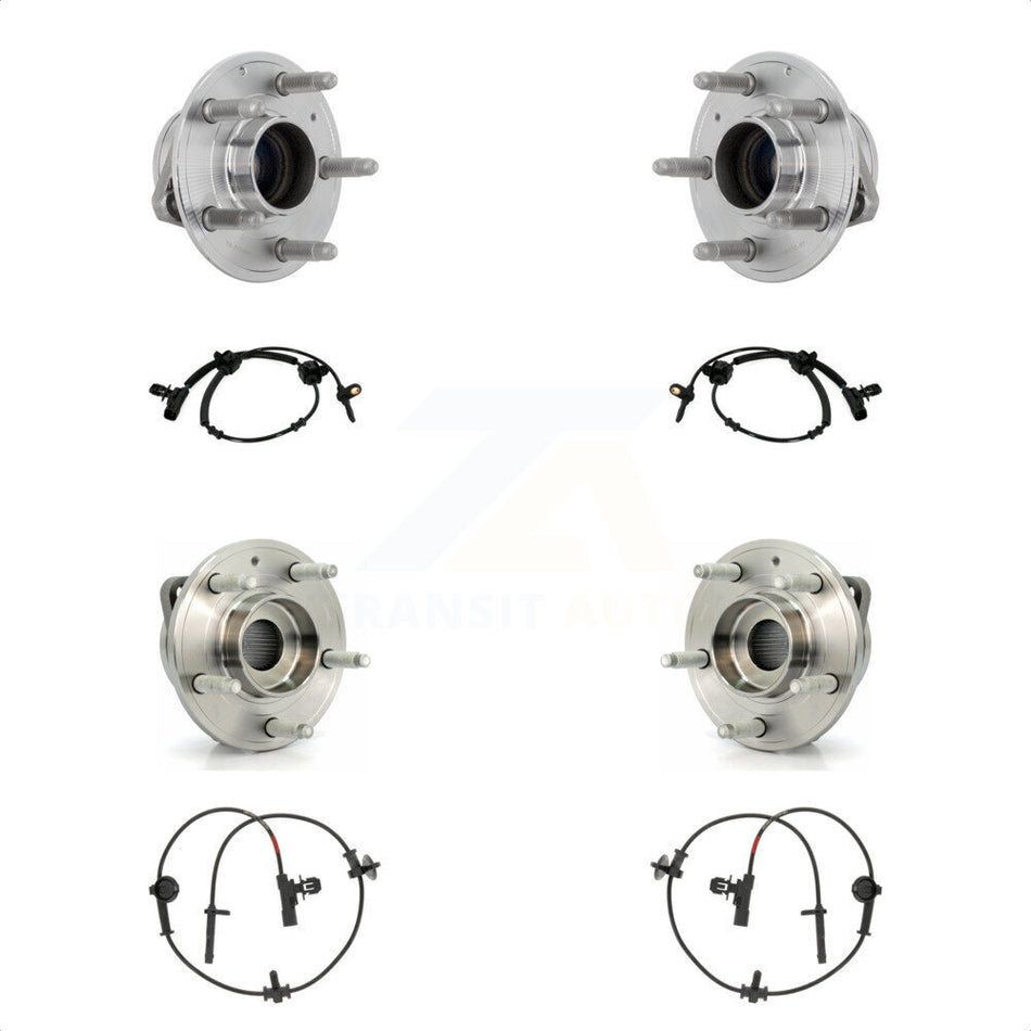 Front Rear Wheel Hub Bearing And ABS Sensor Kit For 2013-2019 Cadillac ATS RWD K7S-103267