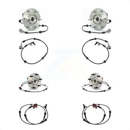 Front Rear Wheel Hub Bearing And Extra ABS Sensor Kit For Nissan Armada INFINITI QX56 K7S-103275