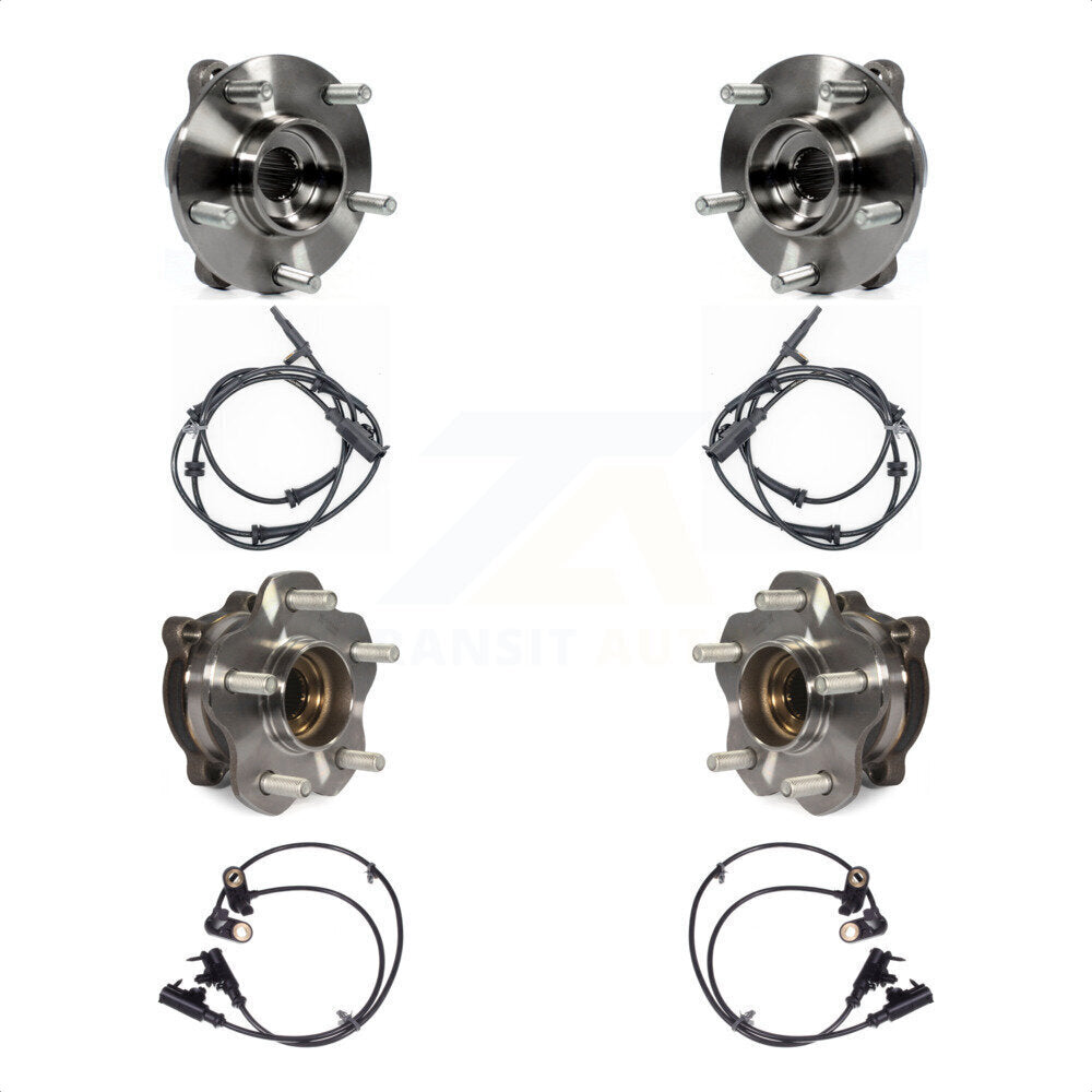 Front Rear Wheel Hub Bearing Sensor Kit For 06-07 INFINITI M35 AWD with 3.5L 4-Wheel ABS K7S-103276