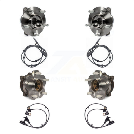 Front Rear Wheel Hub Bearing Sensor Kit For 06-07 INFINITI M35 AWD with 3.5L 4-Wheel ABS K7S-103276