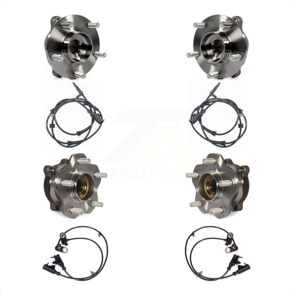 Front Rear Wheel Hub Bearing Sensor Kit For 06-07 INFINITI M35 AWD with 3.5L 4-Wheel ABS K7S-103276