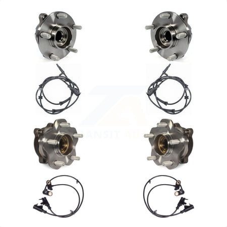 Front Rear Wheel Hub Bearing Sensor Kit For 06-07 INFINITI M35 RWD with 3.5L 4-Wheel ABS K7S-103277
