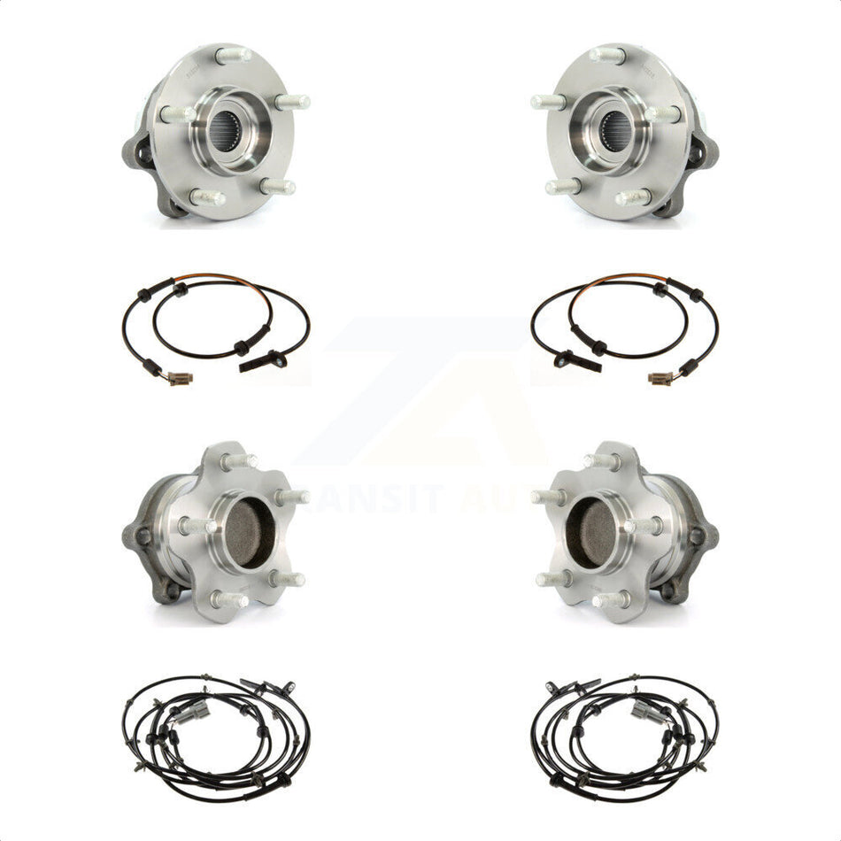 Front Rear Wheel Hub Bearing And ABS Sensor Kit For Nissan Altima 2.5L with 4-Wheel K7S-103281