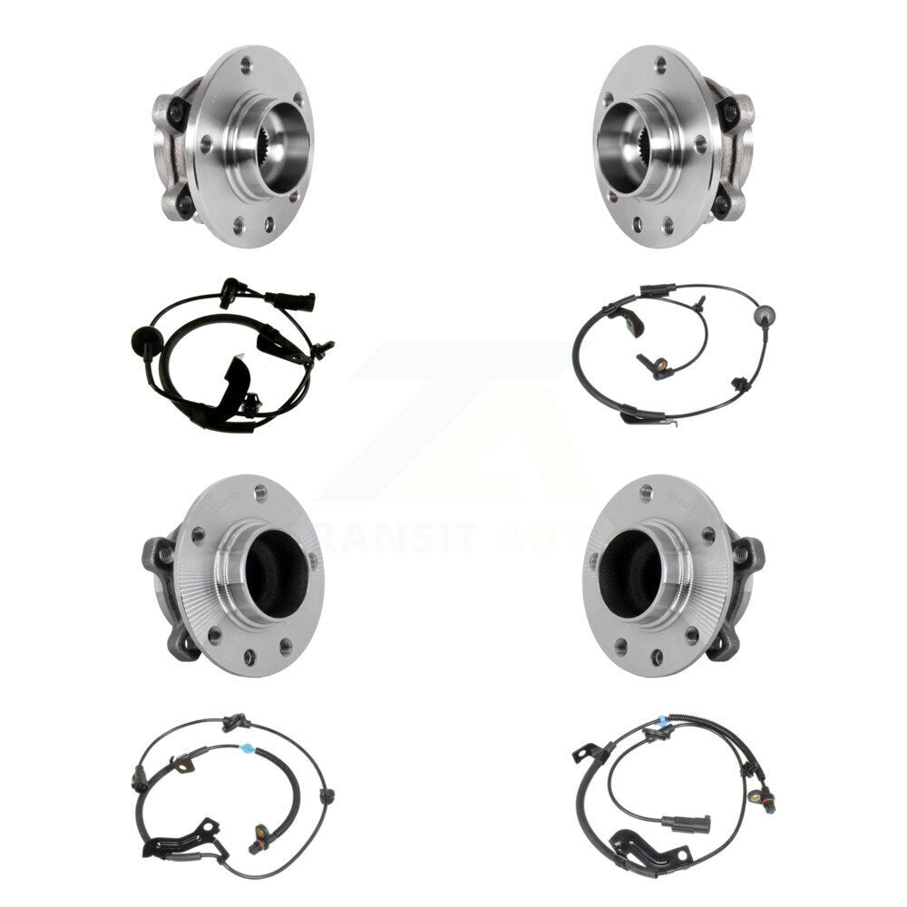 Front Rear Wheel Hub Bearing And ABS Sensor Kit (8Pc) For Jeep Compass K7S-103284