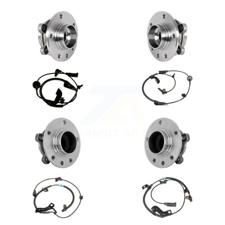 Front Rear Wheel Hub Bearing And ABS Sensor Kit (8Pc) For Jeep Compass K7S-103284