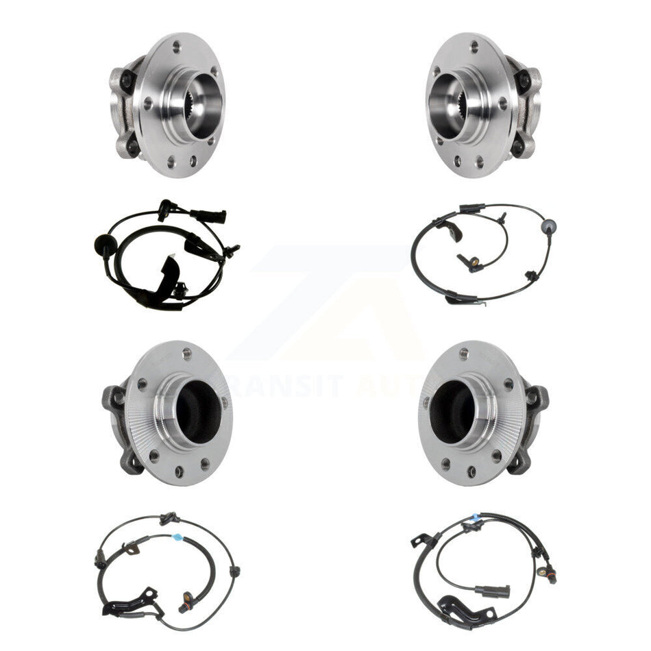 Front Rear Wheel Hub Bearing And ABS Sensor Kit (8Pc) For Jeep Compass K7S-103284