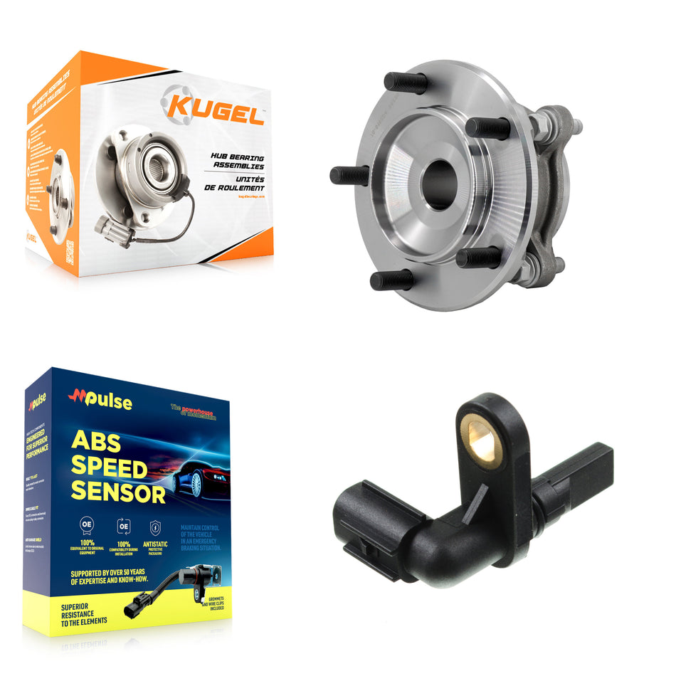 Front Wheel Hub Bearing And ABS Sensor Kit For Toyota Tundra Sequoia without Harness K7S-103296