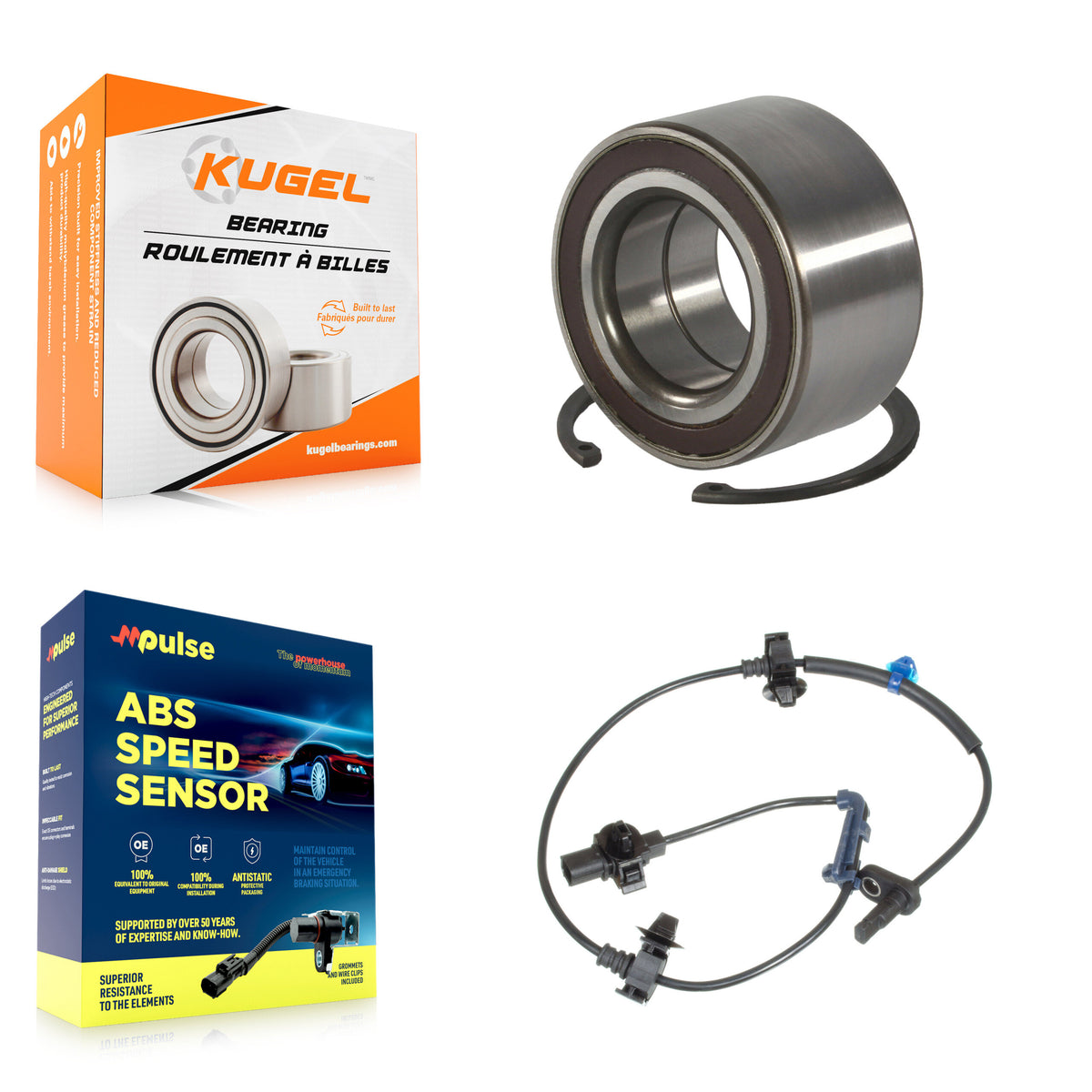 Front Wheel Bearing & ABS Sensor Kit For 2007-2011 Honda CR-V Built in Japan with Harness K7S-103301