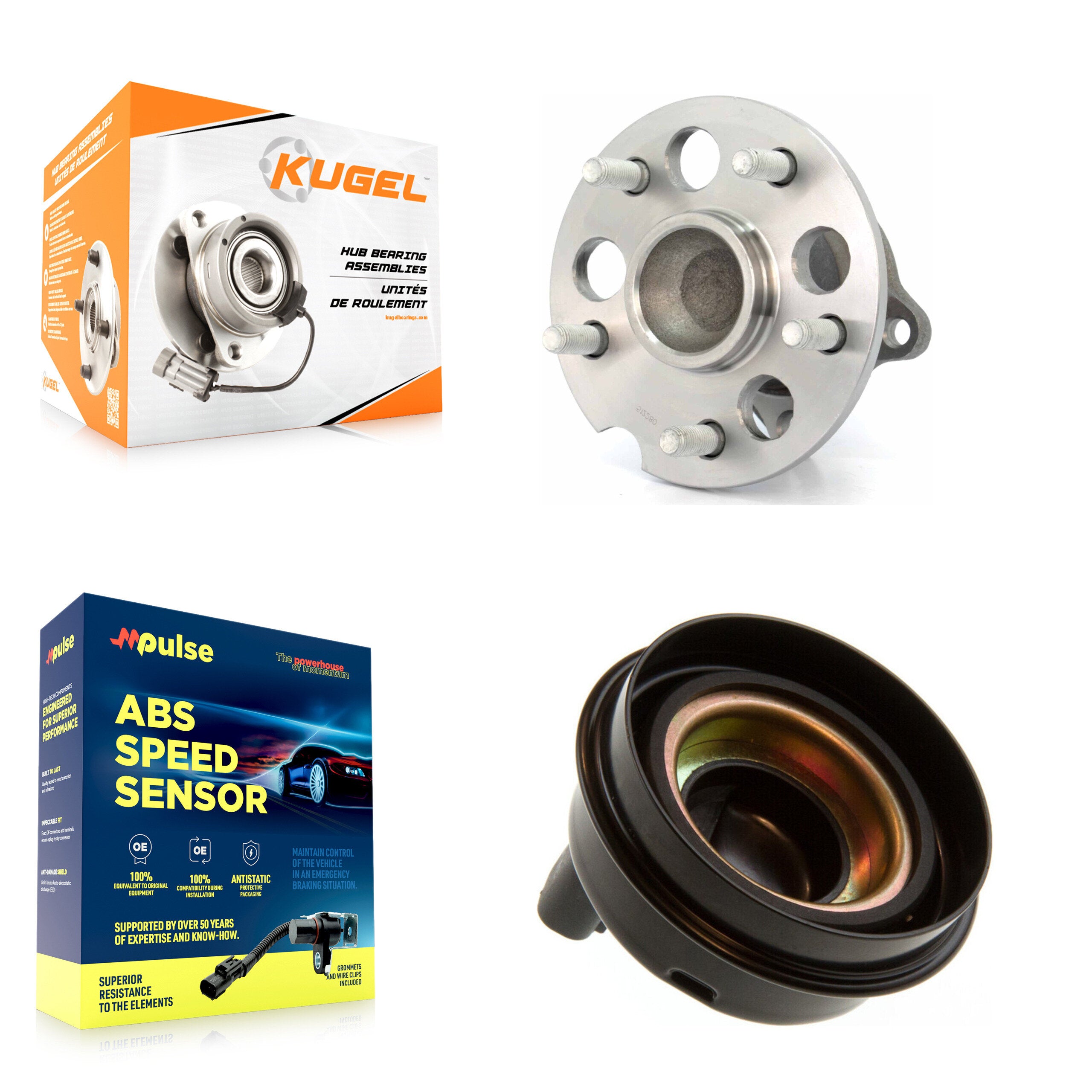 Rear Wheel Hub Bearing & Extra Sensor Kit For 2004-2010 Toyota Sienna FWD without Harness K7S-103305