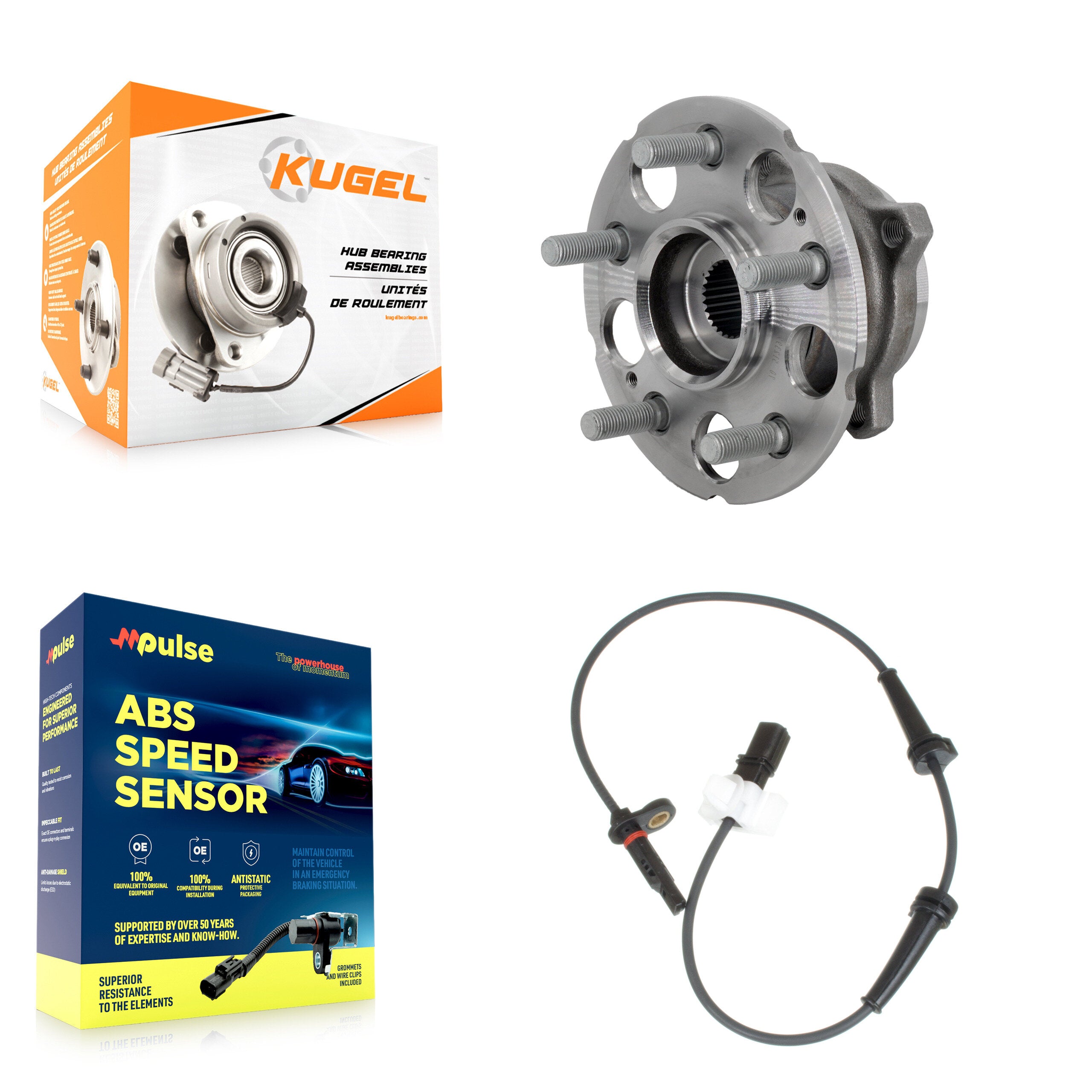 Rear Wheel Hub Bearing And ABS Sensor Kit For Honda Accord Crosstour with Harness K7S-103311