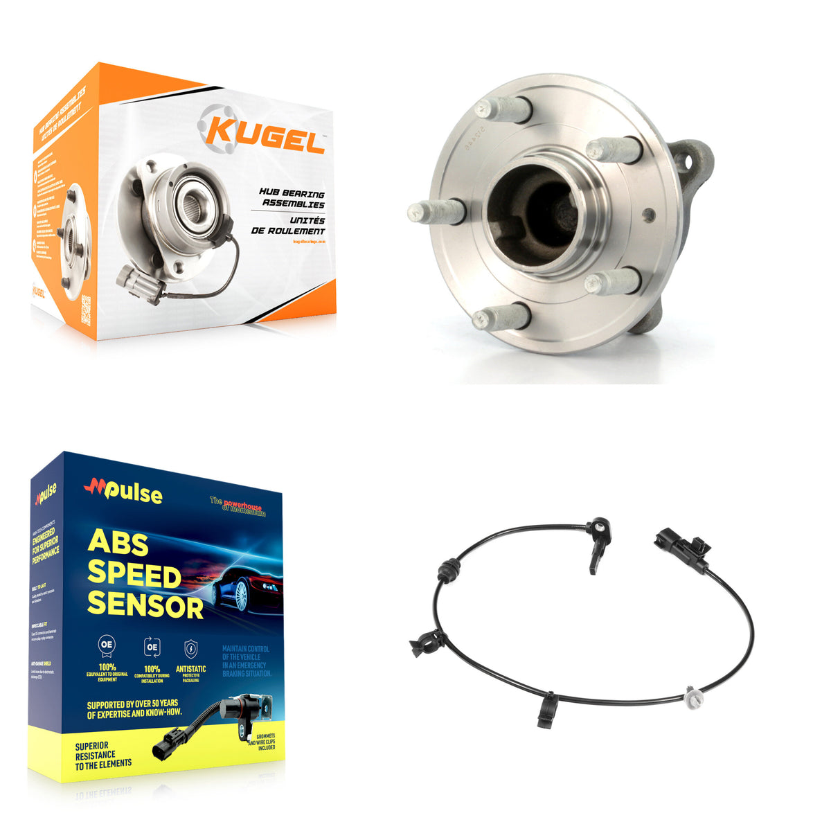 Rear Wheel Hub Bearing & Sensor Kit For 11-12 Chevrolet Cruze 1.8L/1.4L with 4-Wheel ABS K7S-103316