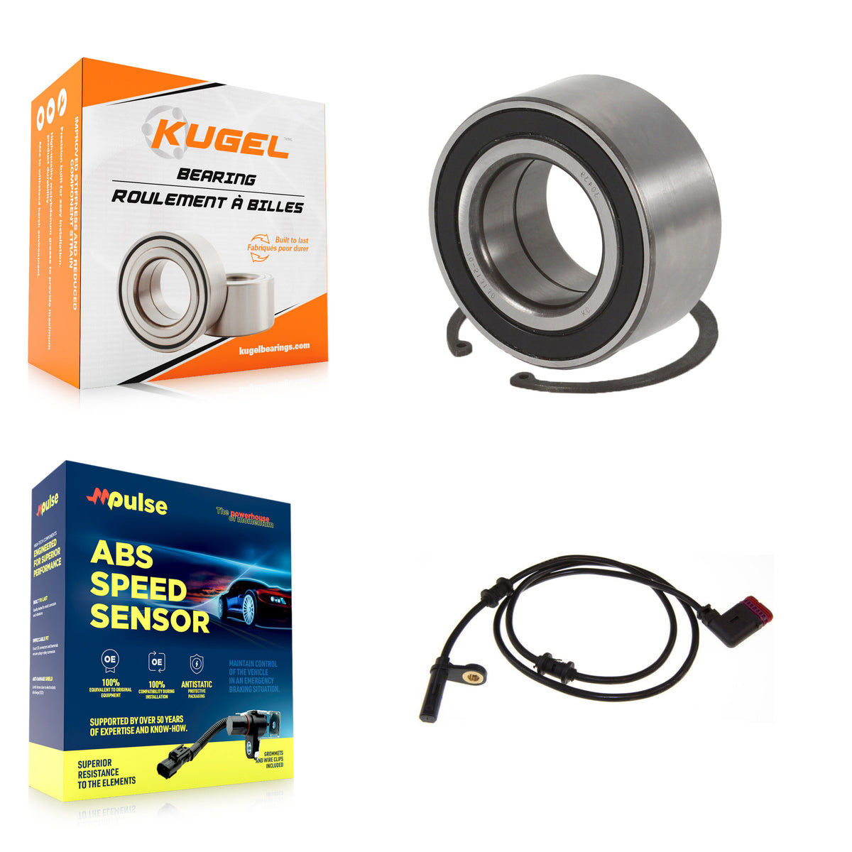 Rear Wheel Bearing And ABS Sensor Kit For 2007 Mercedes-Benz C280 with Harness K7S-103330