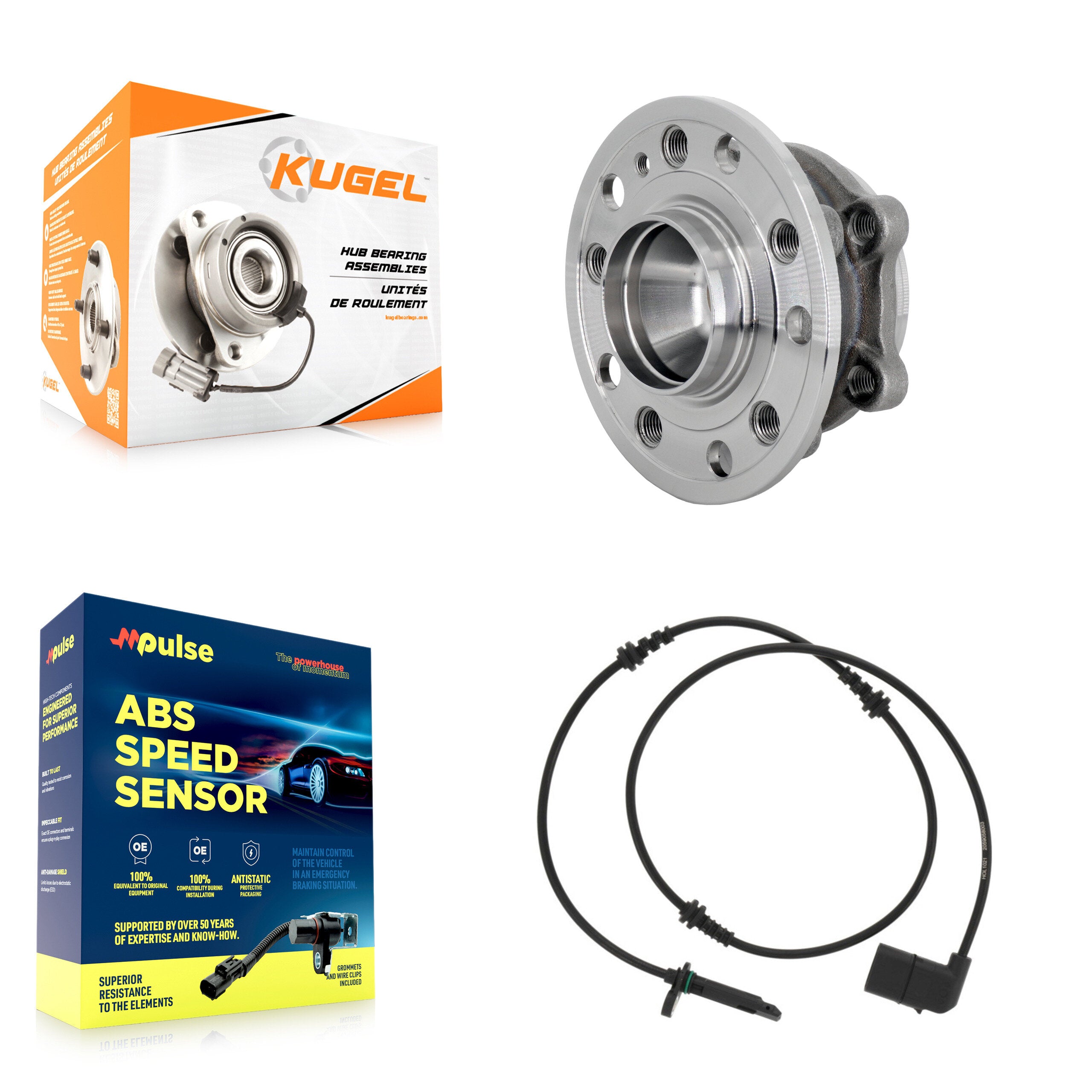 Front Wheel Hub Bearing And ABS Sensor Kit For Mercedes-Benz C300 C350e with Harness K7S-103441