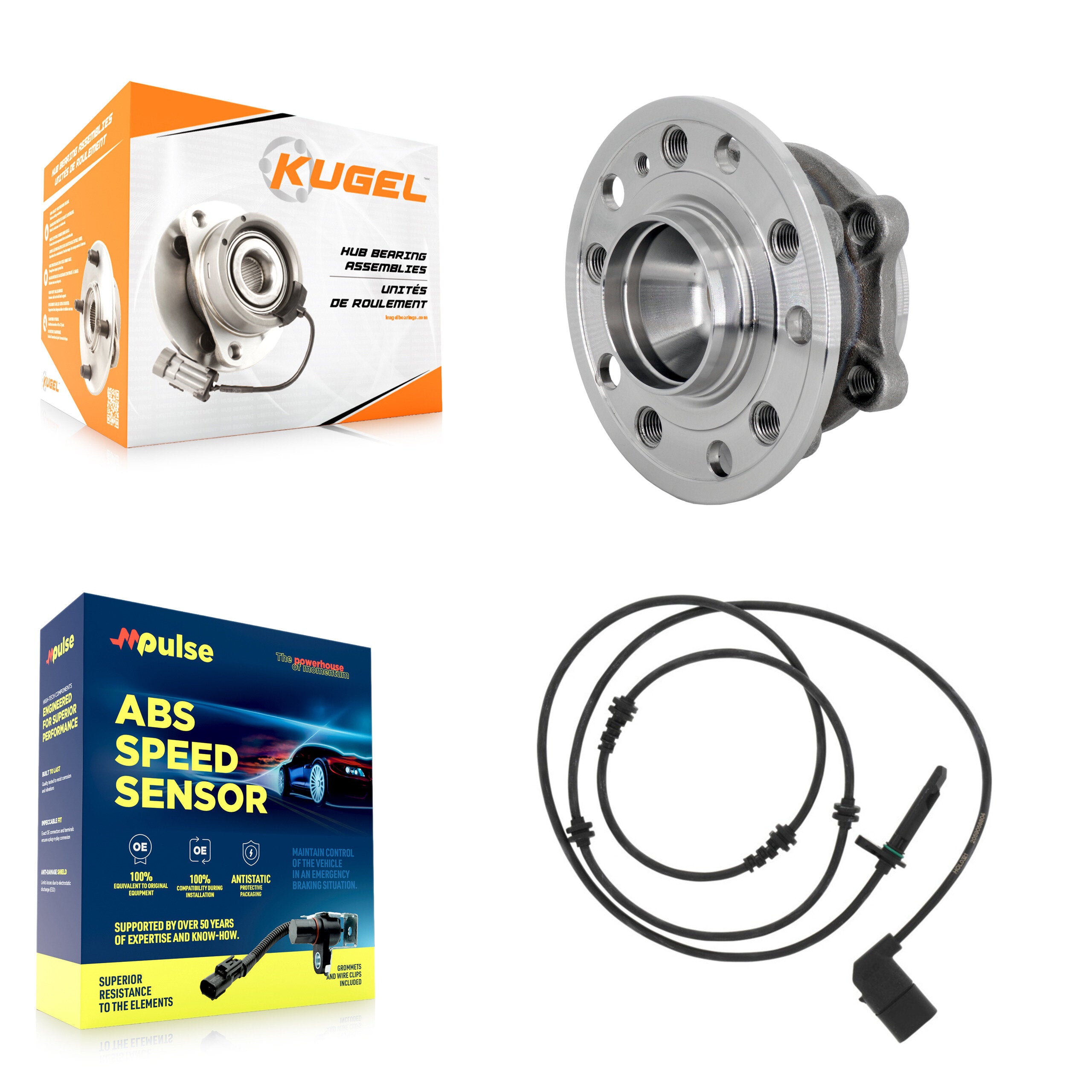 Front Wheel Hub Bearing And ABS Sensor Kit For Mercedes-Benz C300 with Harness K7S-103448