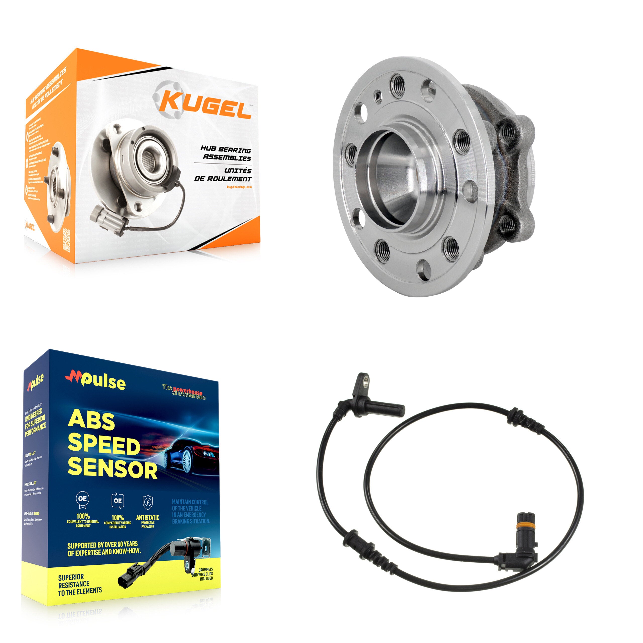 Front Wheel Hub Bearing And ABS Sensor Kit For 2019-2020 Mercedes-Benz CLS450 RWD K7S-103462