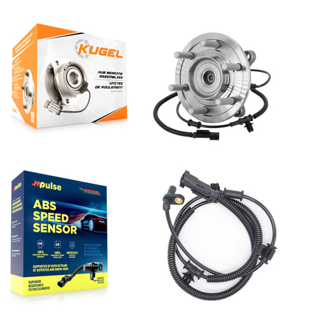 Front Wheel Hub Bearing And ABS Sensor Kit For 2019-2020 Ford F-150 Raptor with Harness K7S-103463