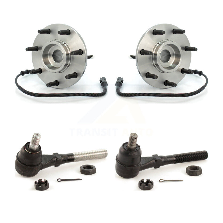 Front Wheel Bearing And Tie Rod End Kit For Ford F-150 F-250 4WD with 4-Wheel ABS K7T-100426