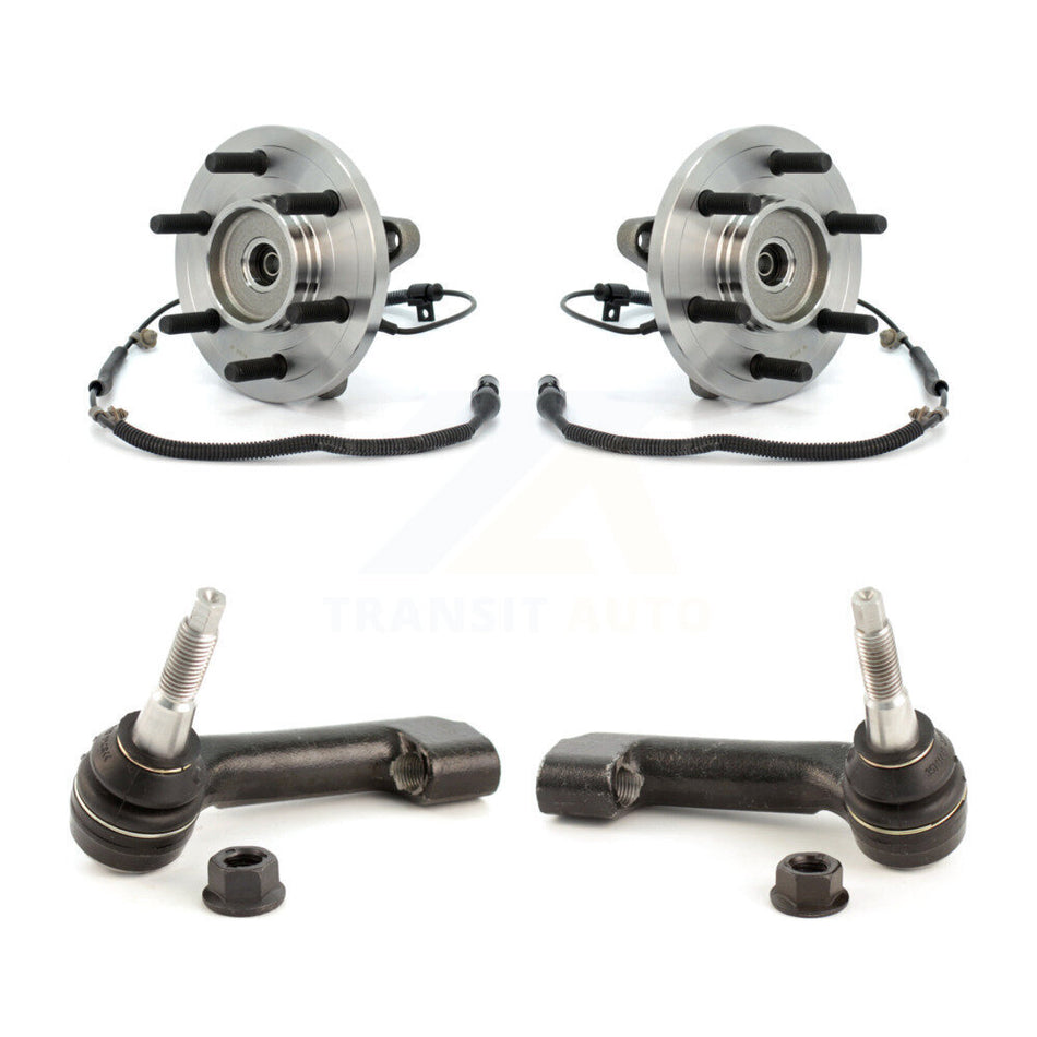 Front Wheel Bearing And Tie Rod End Kit For Ford F-150 With 6 Lug Wheels Without Heavy Duty Payload Package K7T-100446