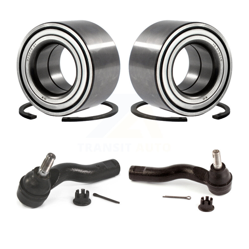 Front Wheel Bearing & Tie Rod End Kit For Ford Fusion Mazda 6 Lincoln MKZ Zephyr Mercury K7T-101128