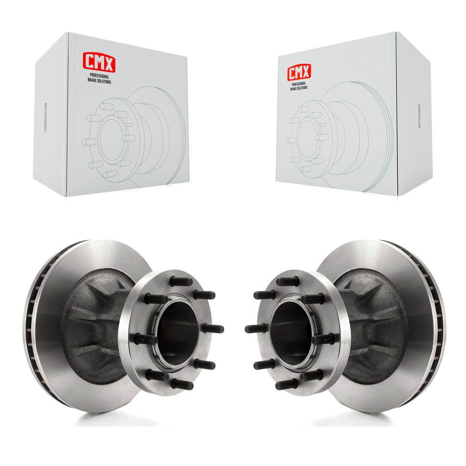 Front Disc Brake Rotors And Hub Assembly Pair For Chevrolet Express 3500 C3500 GMC Savana G3500 C35 K8-100009