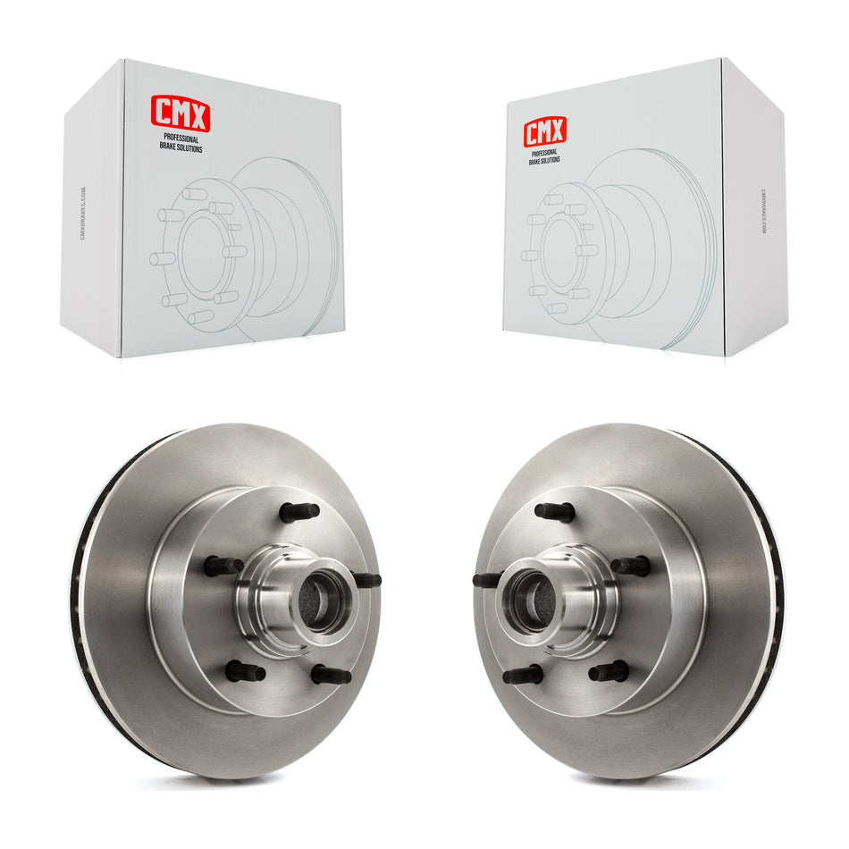 Front Disc Brake Rotors And Hub Assembly Pair For Ford F-150 E-150 Econoline F-100 Club Wagon E-100 K8-100014