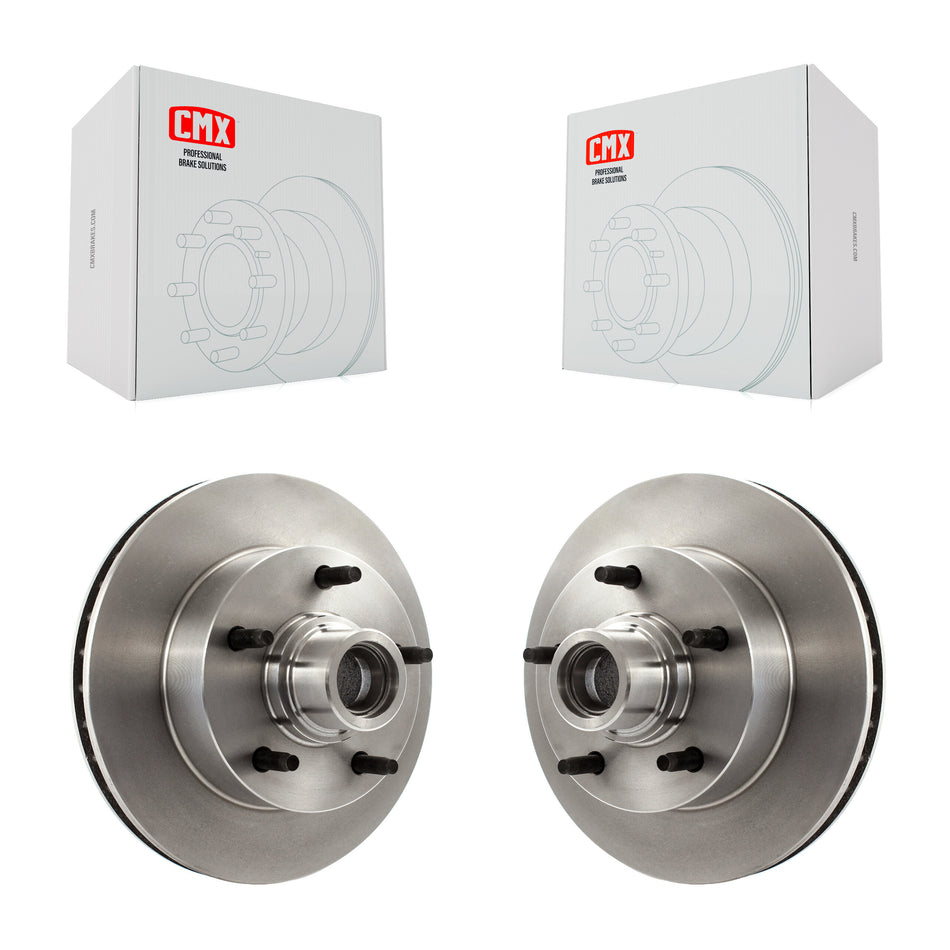 Front Disc Brake Rotors And Hub Assembly Pair For Ford F-150 E-150 Econoline F-100 Club Wagon E-100 K8-100014