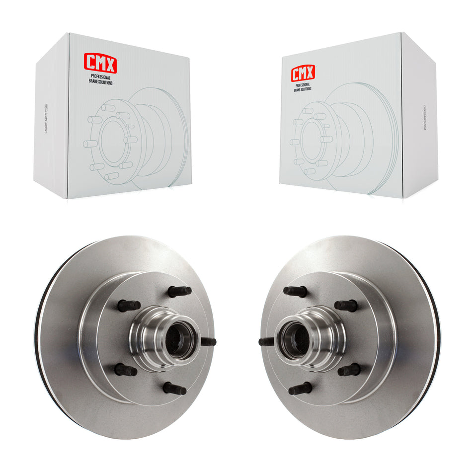 Front Disc Brake Rotors And Hub Assembly Pair For Ford F-150 E-150 Econoline K8-100018
